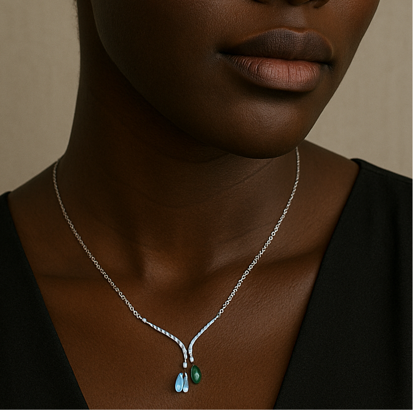 Collier Gouttes de Douceur – Zircon & Argent 925