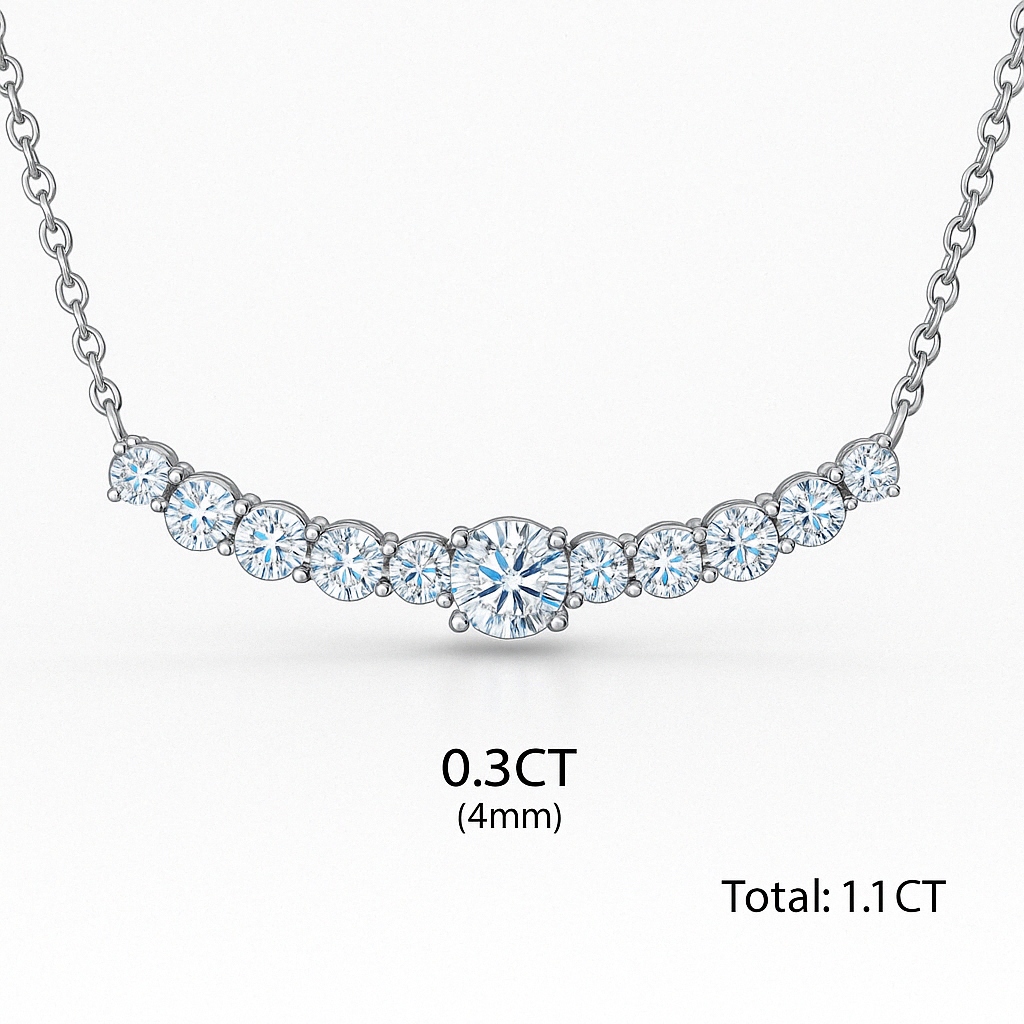 Collier Moissanite “Lueur d’Étoile” – Argent 925