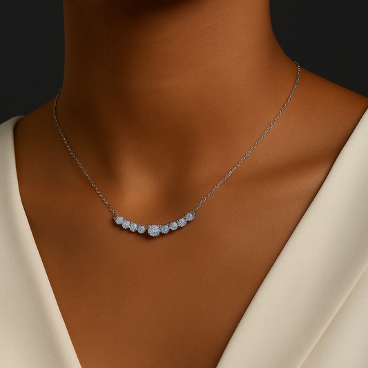 Collier Moissanite “Lueur d’Étoile” – Argent 925
